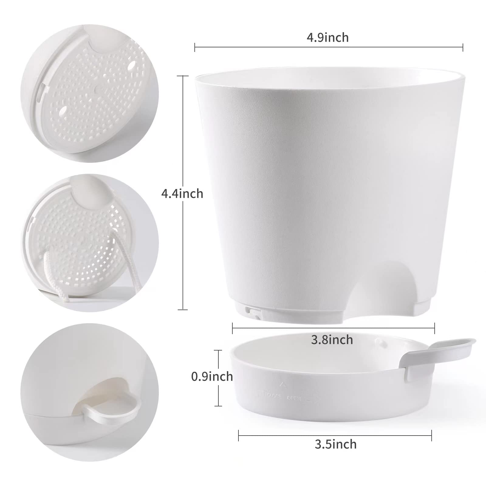 Qaobo six-pack reservoir tray top view showcases convenient watering setup