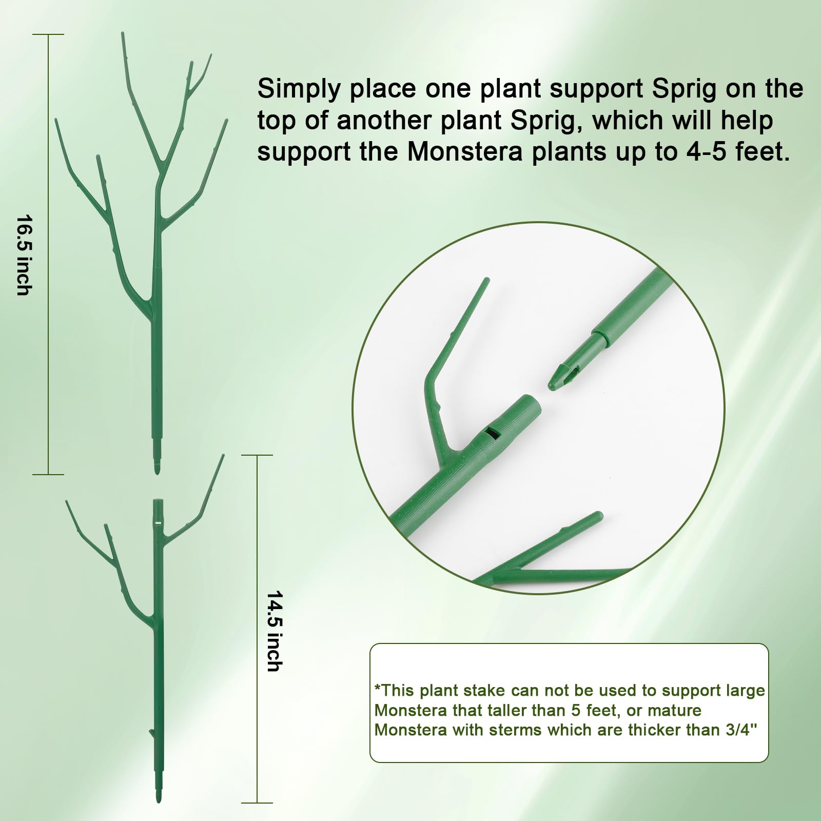Qaobo stackable plant support stake for pothos supports climbing vines with durable design.