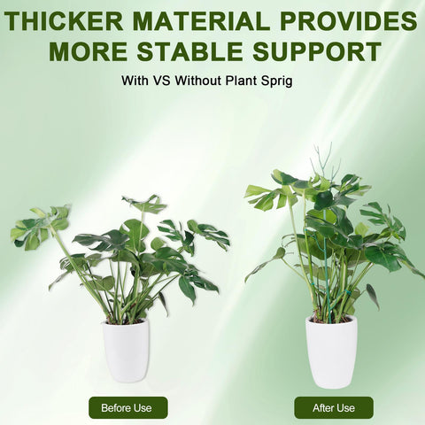 Qaobo stackable stake demonstrates easy installation in pots
