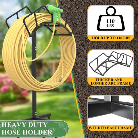 Qatsrin hose-holder arch design with a wider opening for easy winding