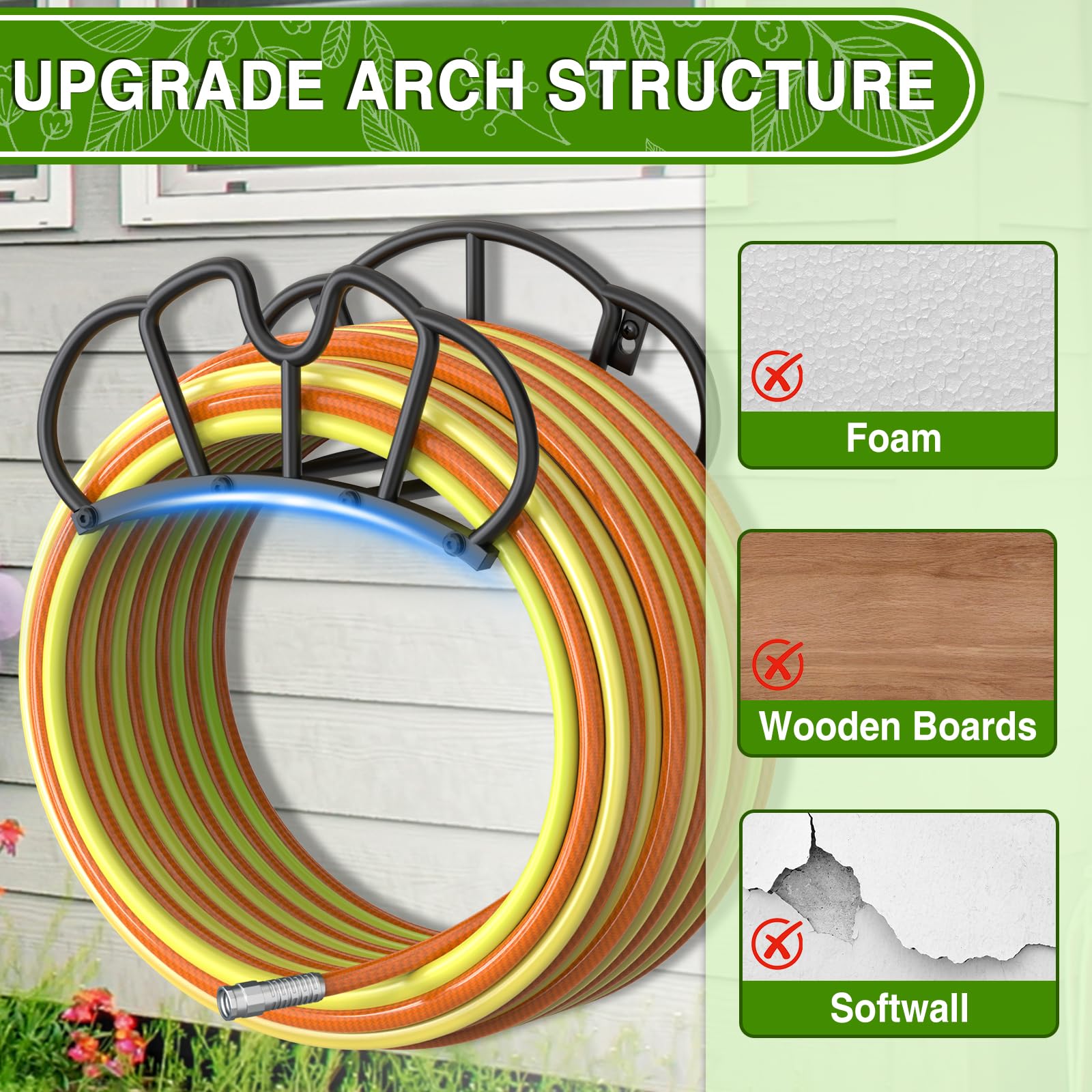 Qatsrin hose nozzle groove securely holds the spray head.