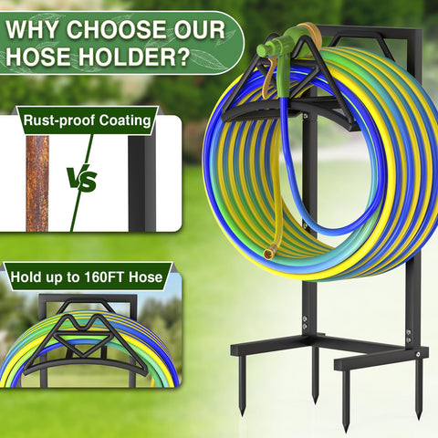 Qatsrin curved head prevents tangles for tidy hose storage