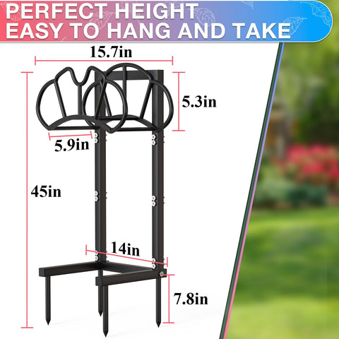 Qatsrin New Garden Hose Holder outdoor storage keeps hoses tidy off the ground
