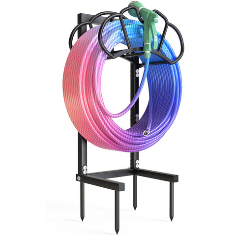 Qatsrin New Garden Hose Holder side view shows sturdy organization for your hose