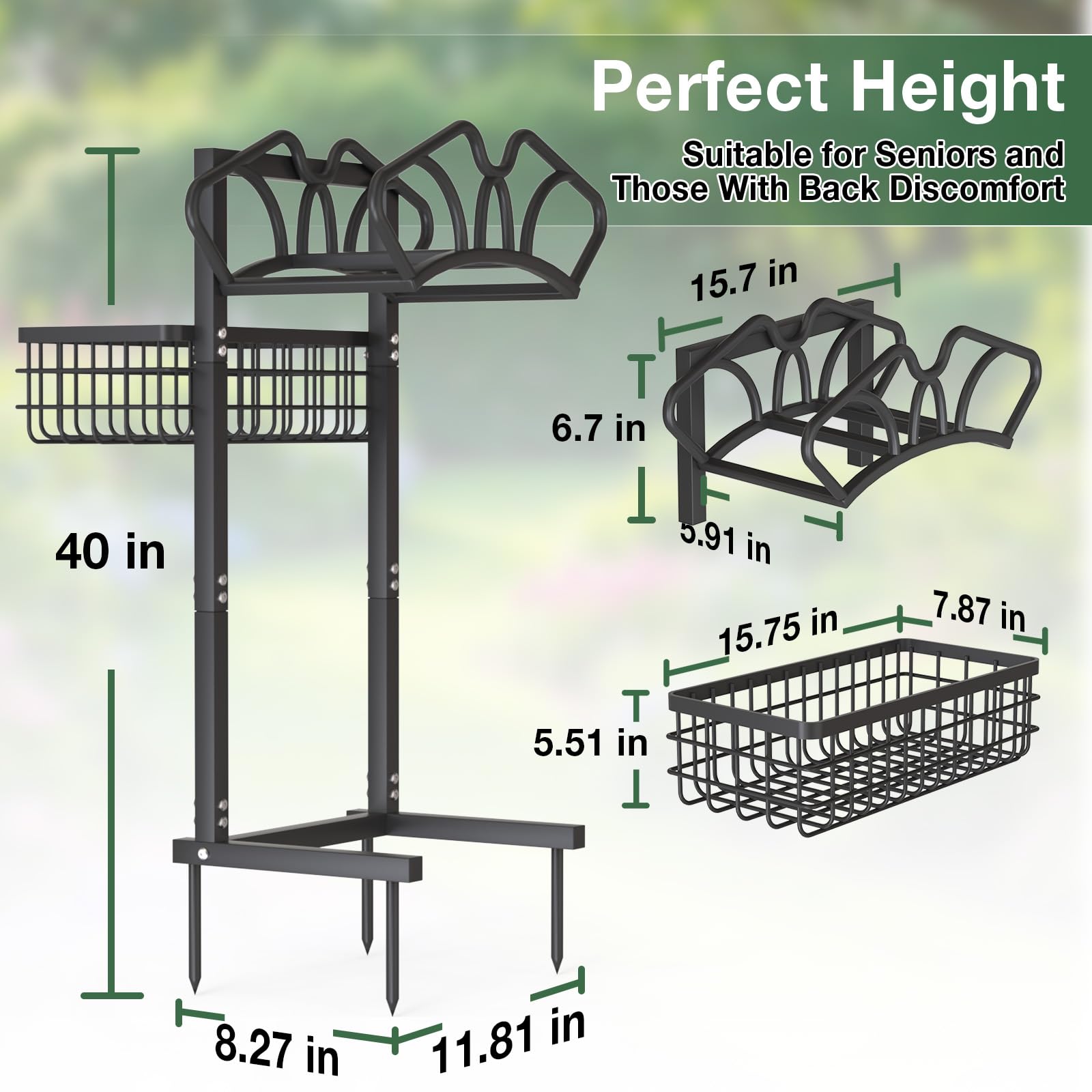 Qatsrin outdoor garden organizer keeps hose, tools, and essentials ready.
