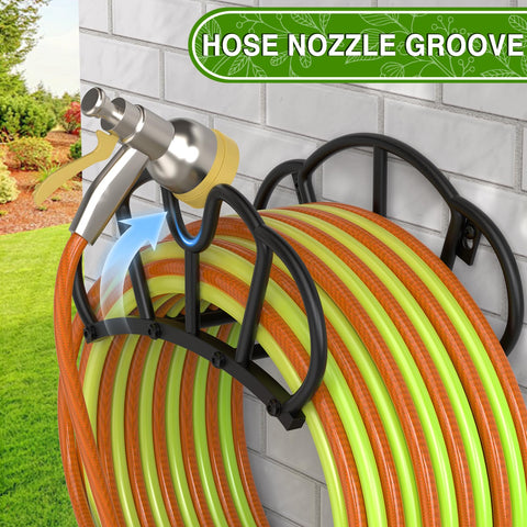 Qatsrin wall-mount hose reel frees floor space and reduces trips.