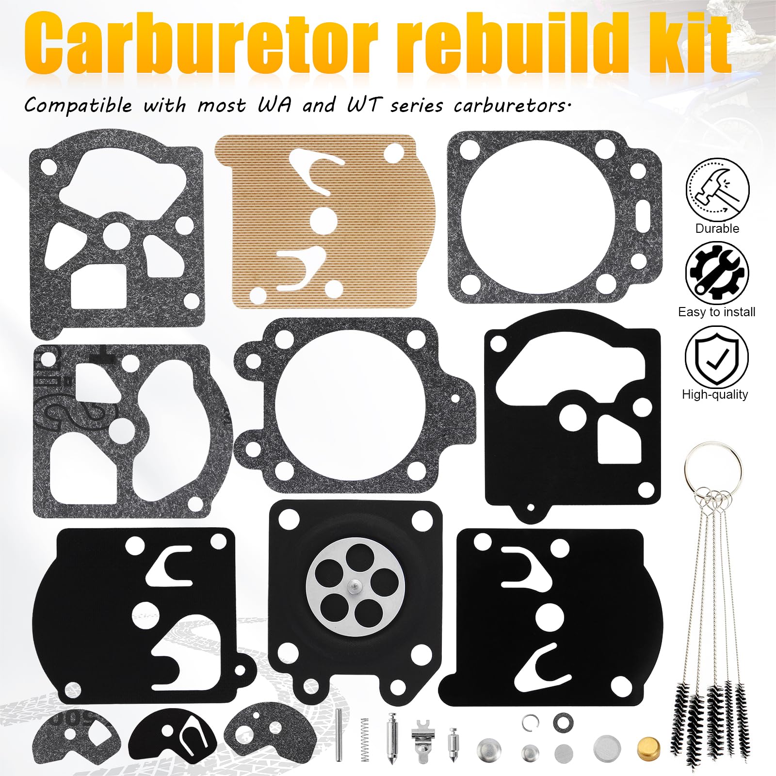 QAZAKY diaphragm kit components layout for easy identification