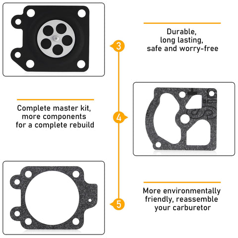 QAZAKY diaphragm kit close-up shows durable gaskets
