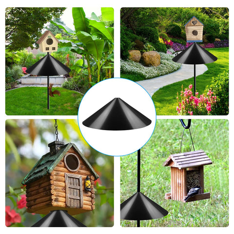 QBXMY7 black finish blends with garden decor while guarding feeders