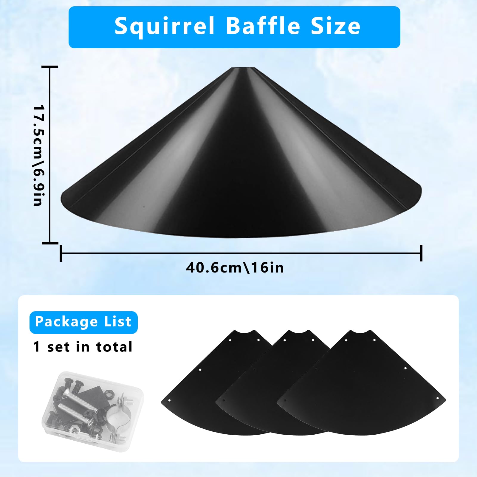 QBXMY7 locking system keeps the baffle secure and reduces wobble on windy days