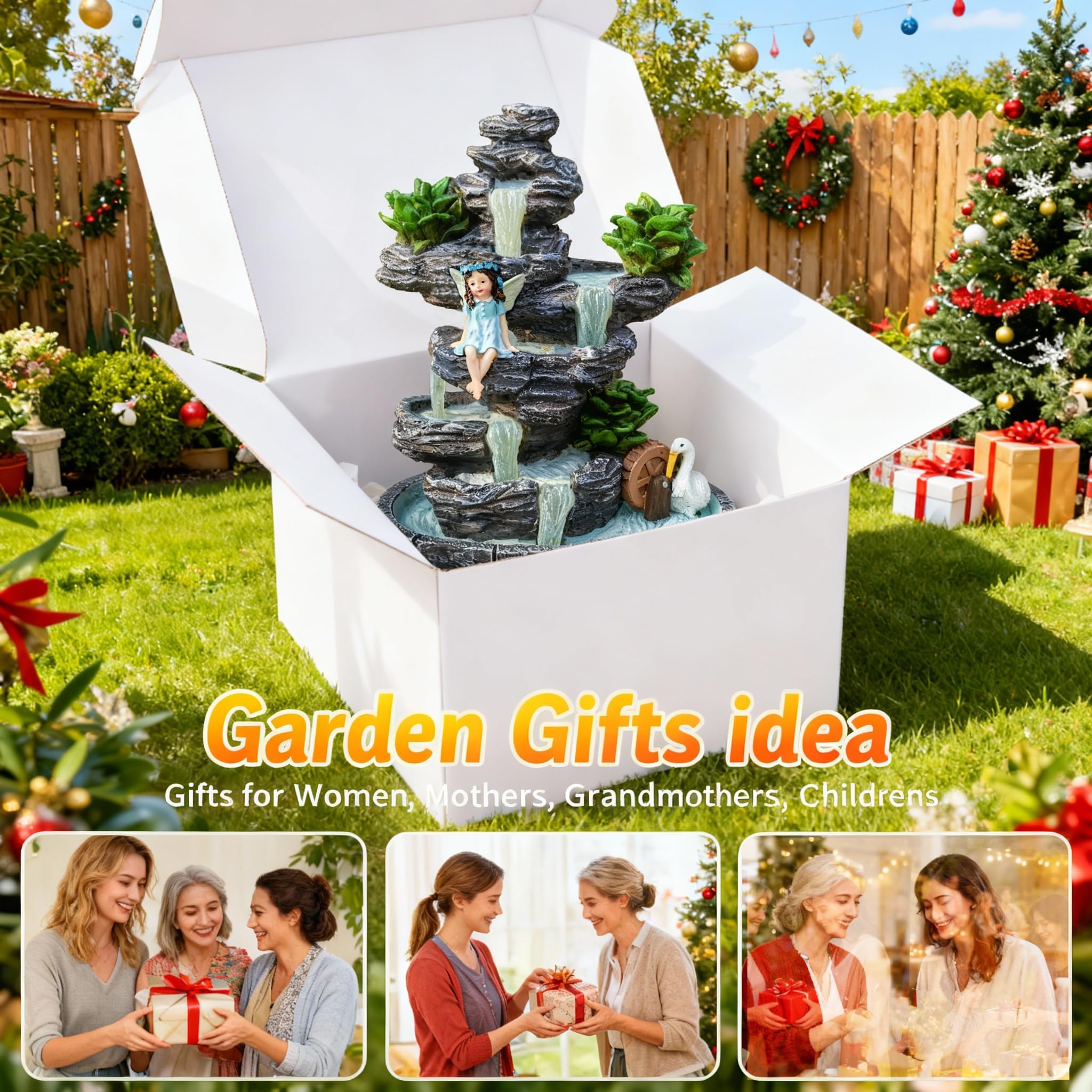 QCF Waterproof resin waterfall feature withstands weather
