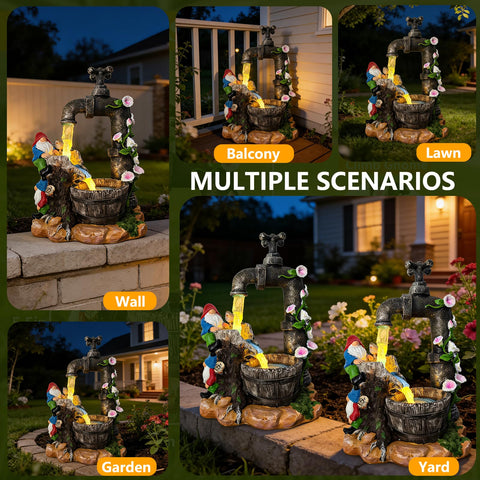QCF gnomes add whimsical wire-free porch and patio decor