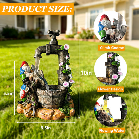 QCF resin gnomes weatherproof for year-round outdoor use