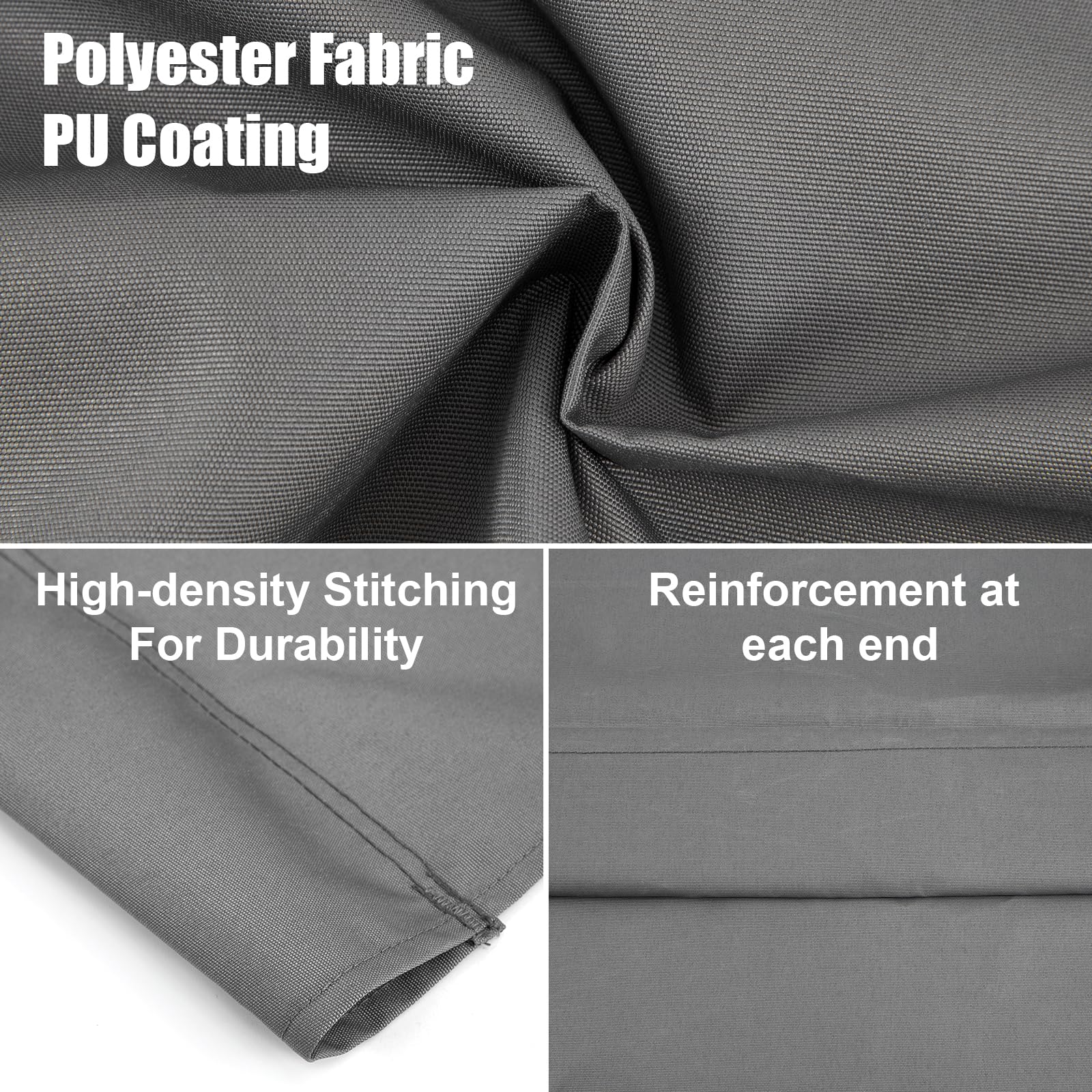 Qchengsan swing seat cover size 58.2 x 19.7 x 19.7 inches, fits most outdoor swings.
