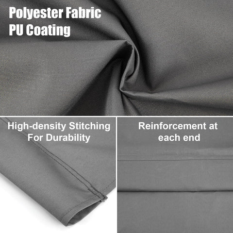 Qchengsan swing seat cover size 58.2 x 19.7 x 19.7 inches, fits most outdoor swings.
