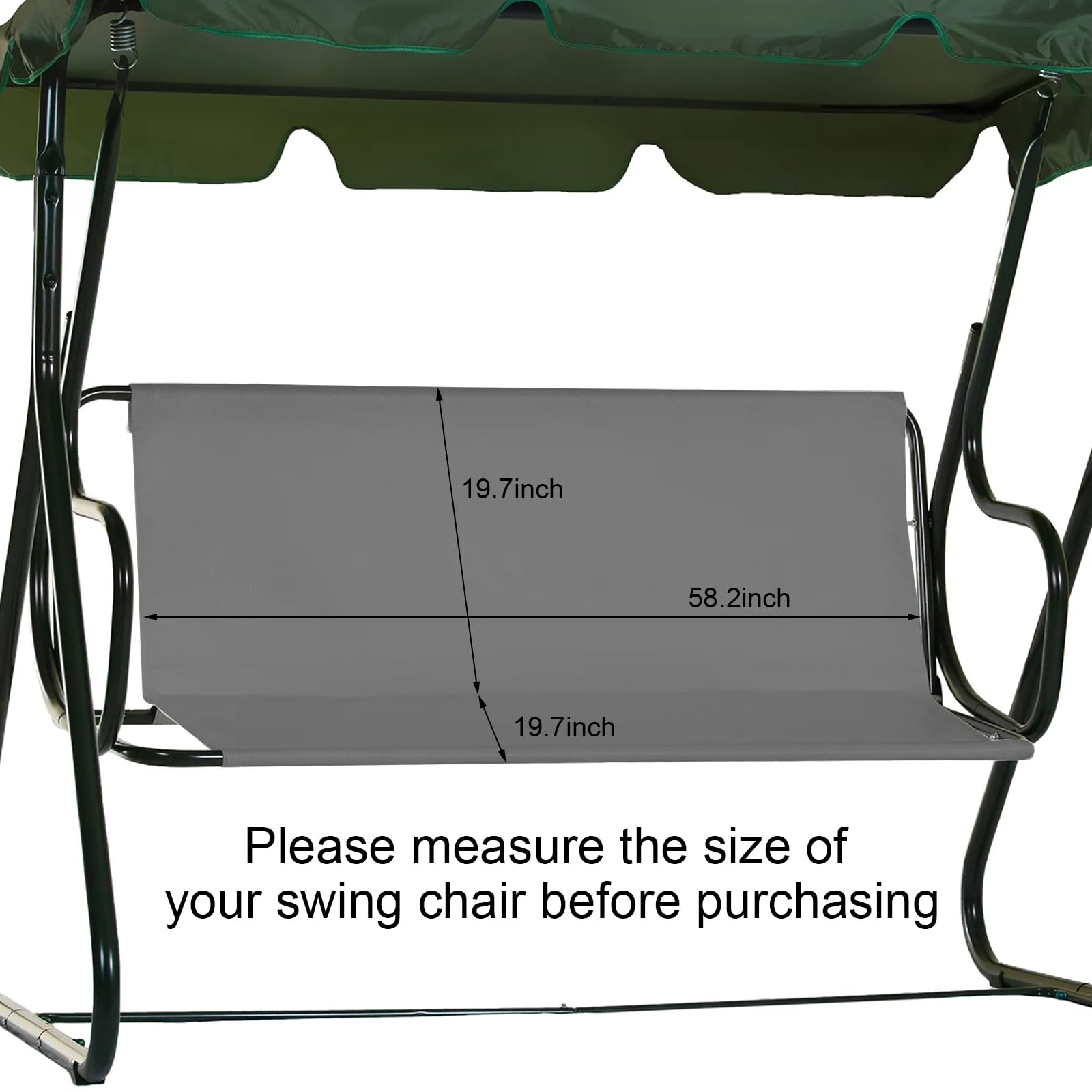 Qchengsan swing cushion cover waterproof keeps cushions dry during rain.