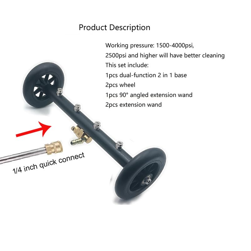 QCHENYI dual-function cleaner unit used on sidewalks and undercarriage.