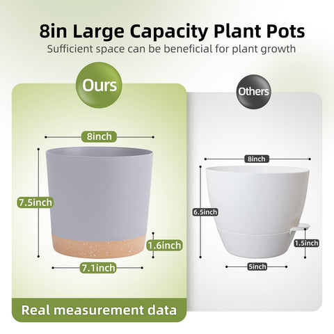 QCQHDU 2-pack planters for indoor outdoor use, versatile and space-saving.