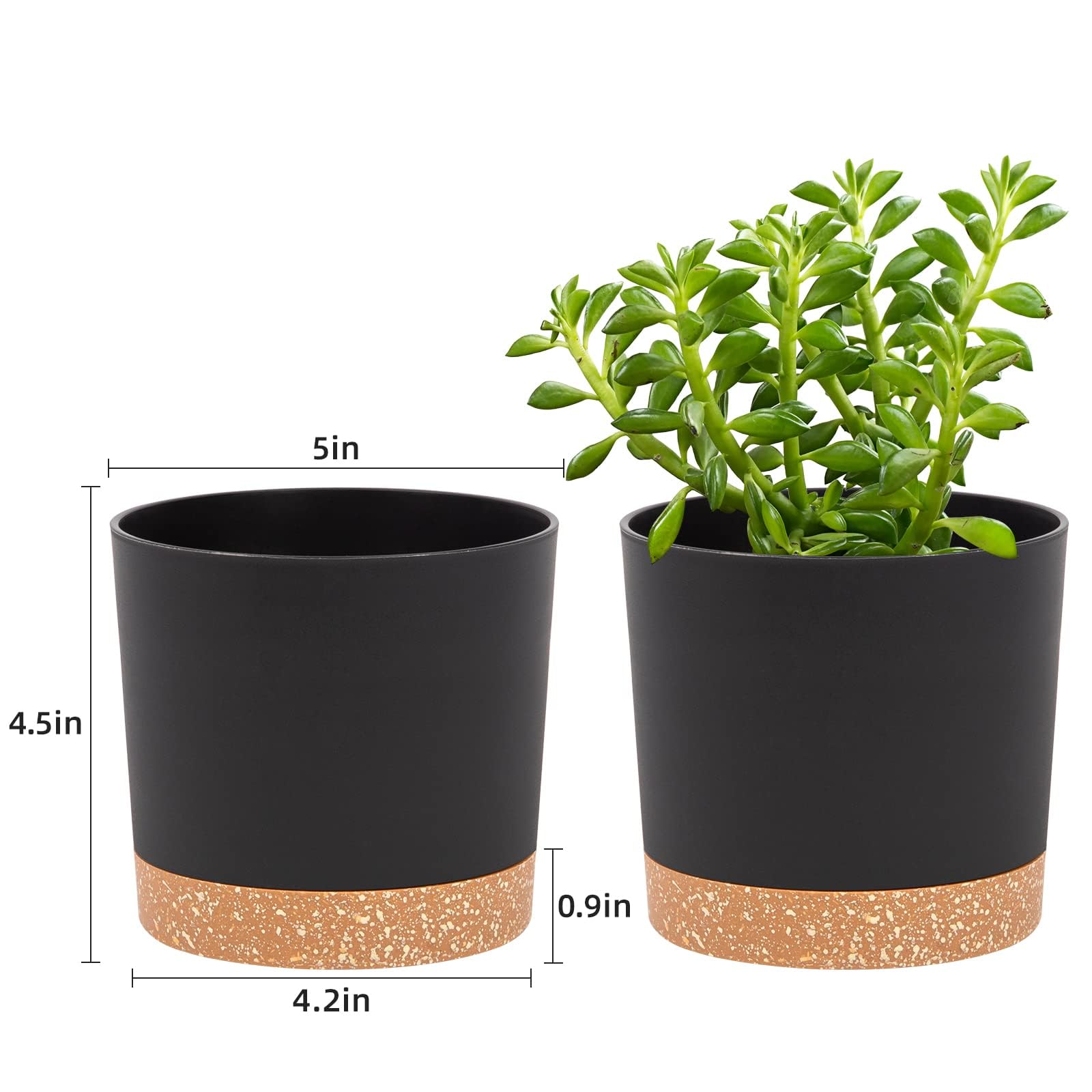 QCQHDU two-pack planters for indoor-outdoor use, easy arrangement.