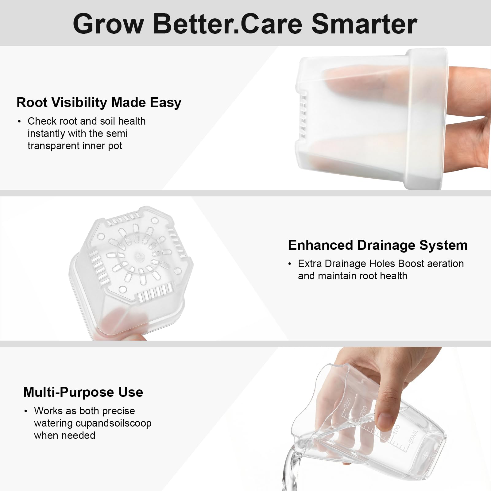 QCQHDU breathable inner cup with root airflow promotes steady hydration.
