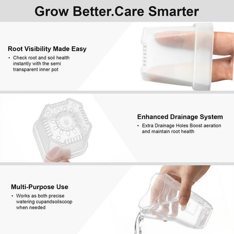 QCQHDU breathable inner cup with root airflow promotes steady hydration.