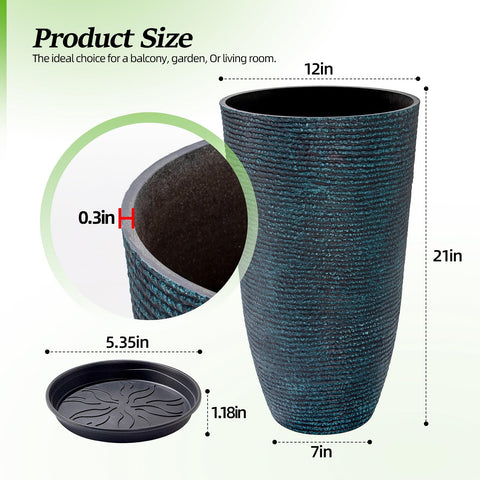 QCQHDU indoor-outdoor planter shown on porch for curb appeal
