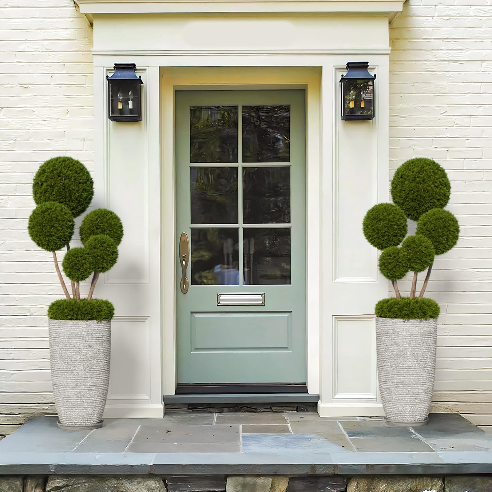 QCQHDU indoor porch planter used as a statement piece