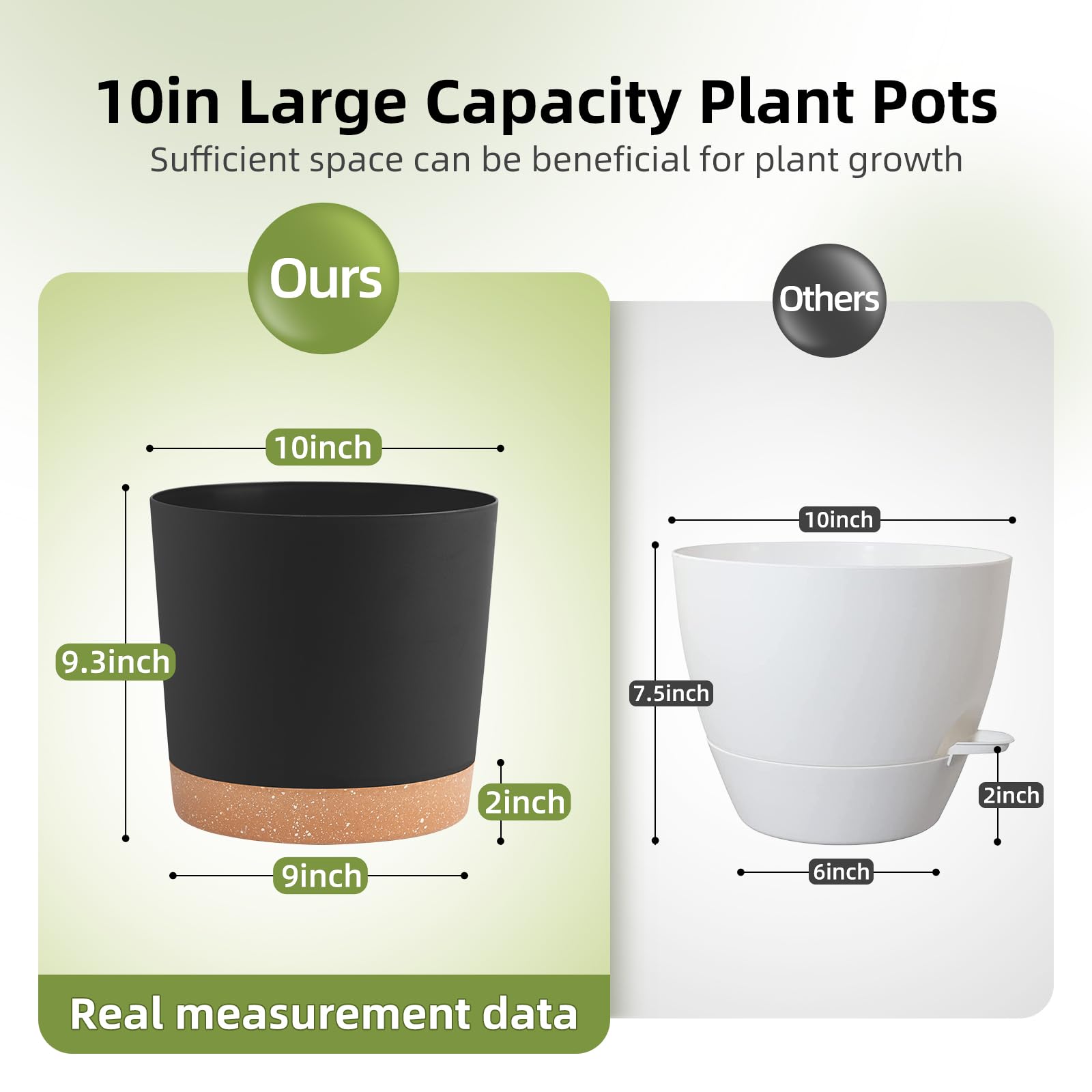 QCQHDU minimalist 10-inch planter for indoor and outdoor spaces.