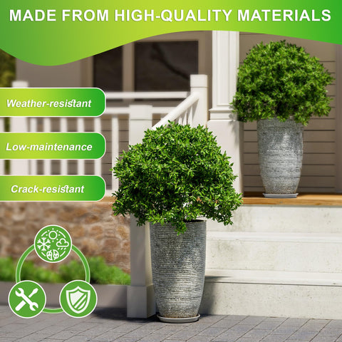 QCQHDU planter with removable drainage tray for moisture control