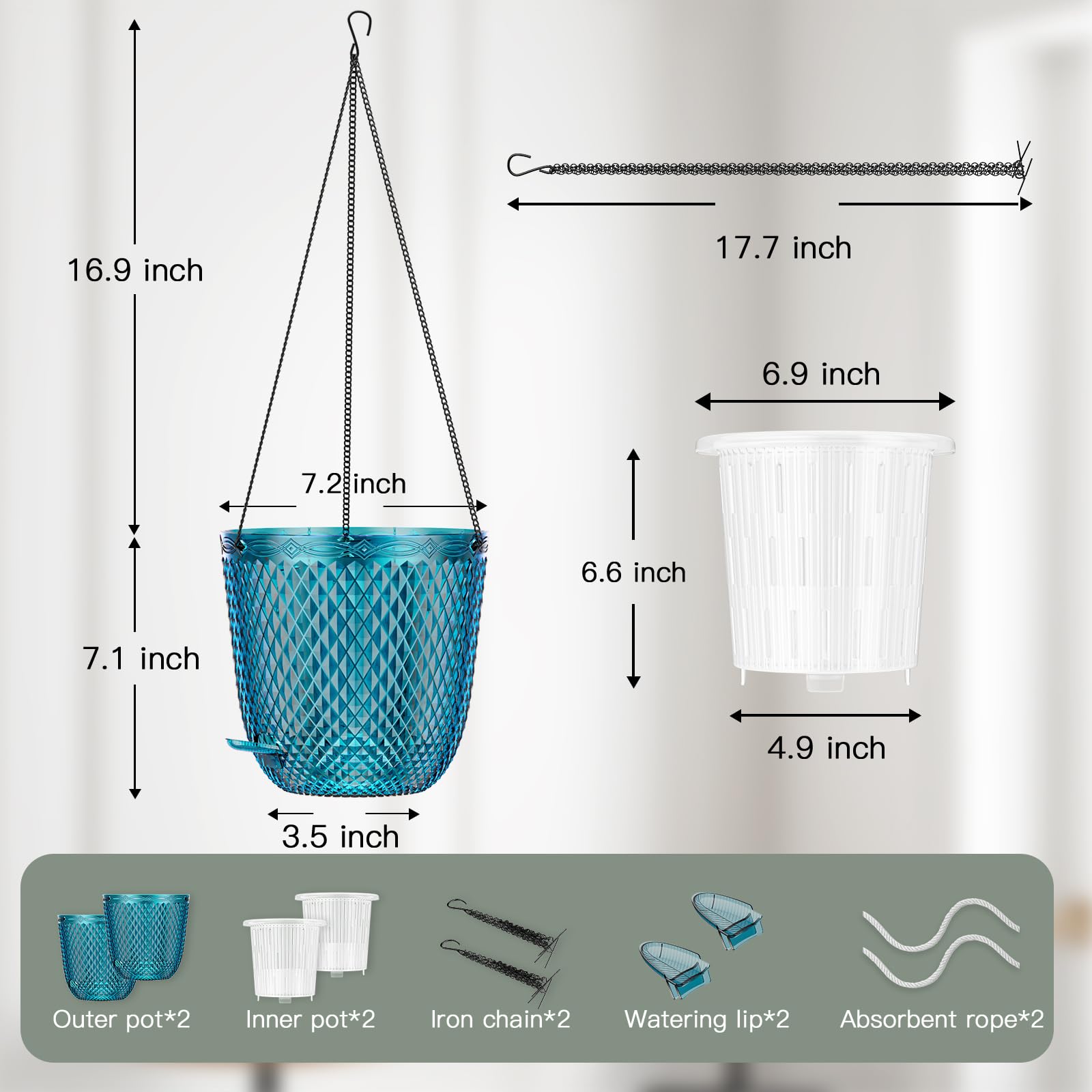 QCQHDU bottom-fill watering design close-up for easy refilling
