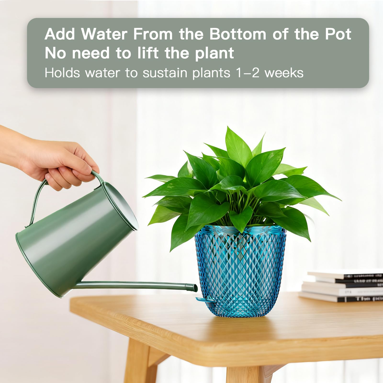 Bottom-fill port on QCQHDU pot for easy water refills without lifting