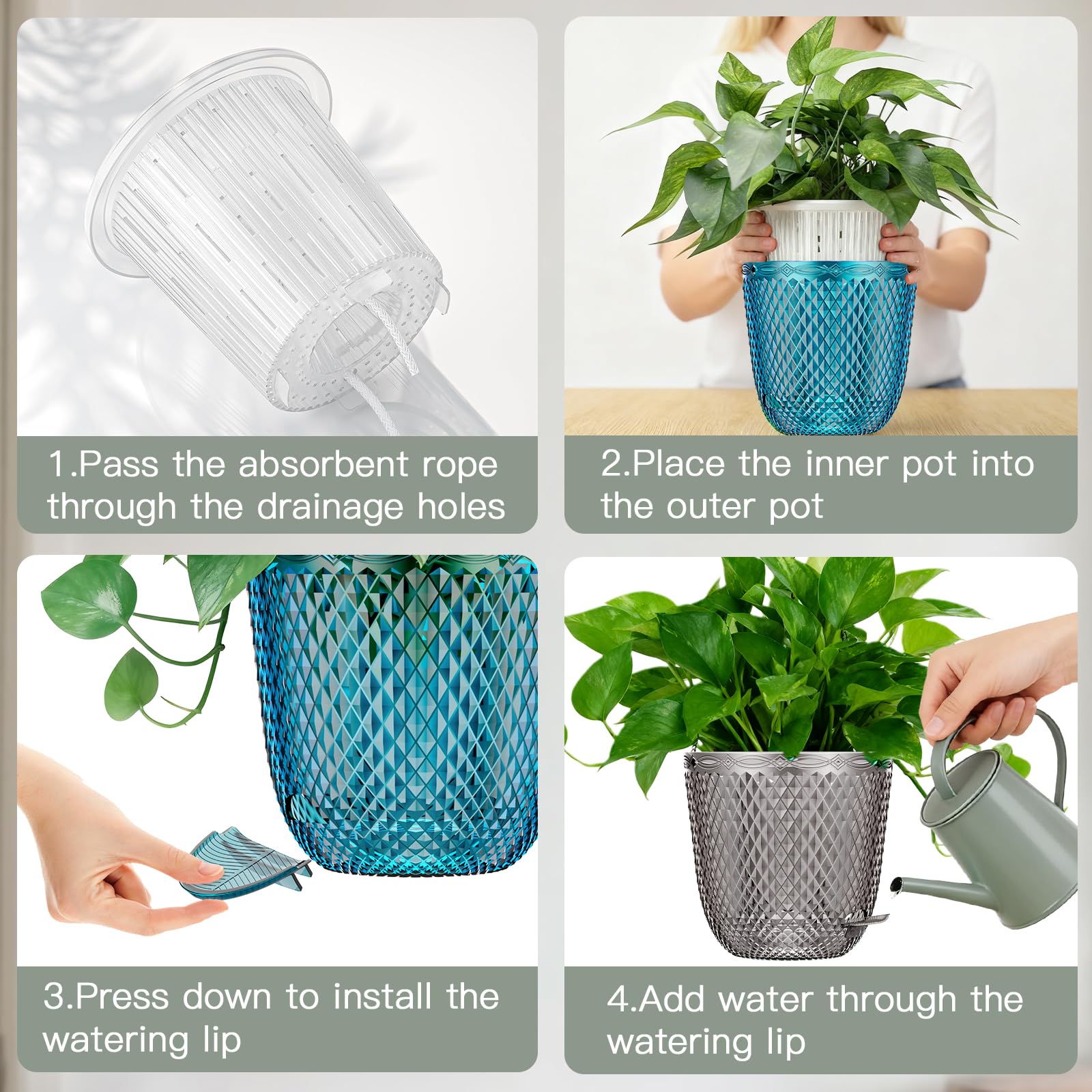 QCQHDU pot ships empty, ready for your chosen plants