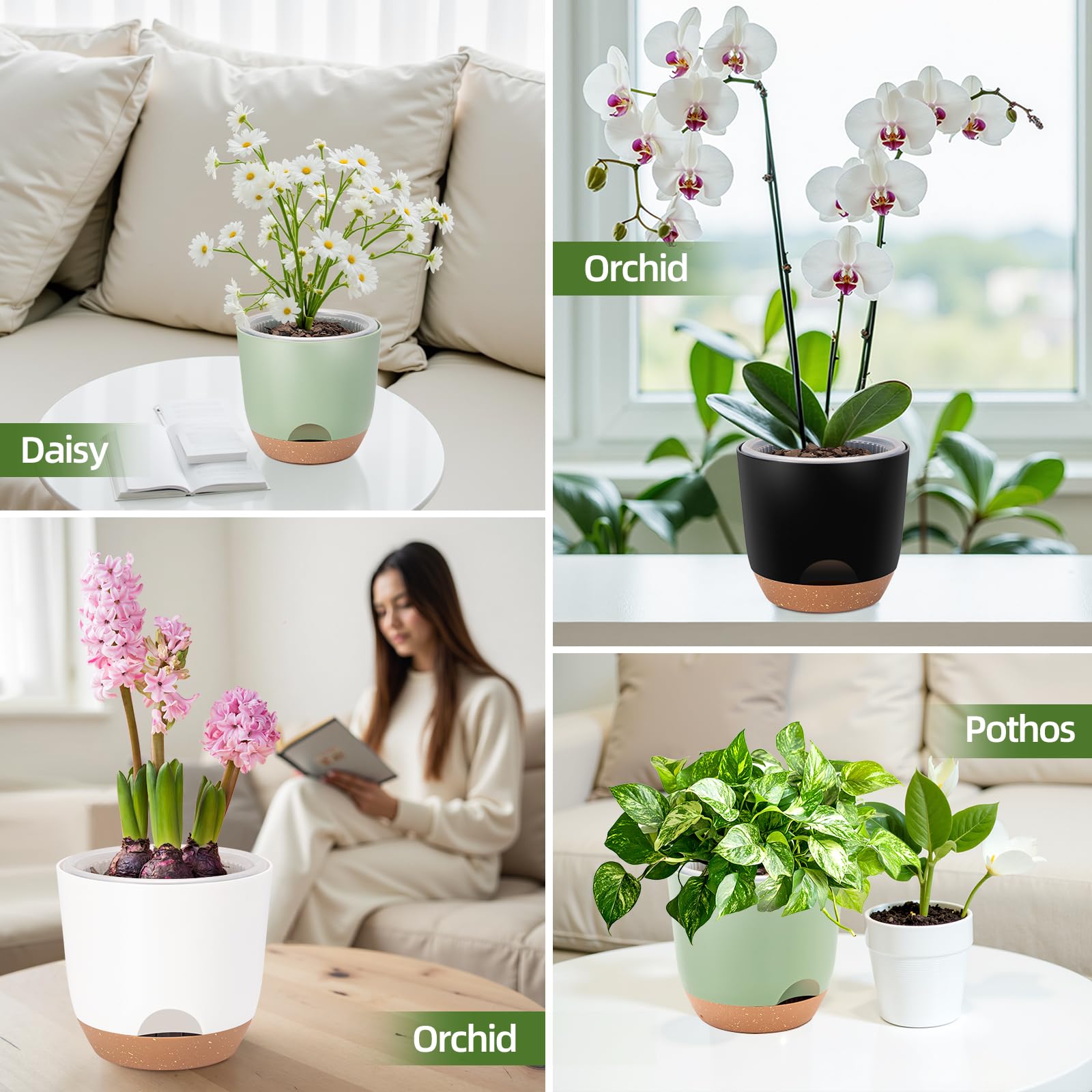 QCQHDU Sxueg pot finish resists scratches and sun exposure.
