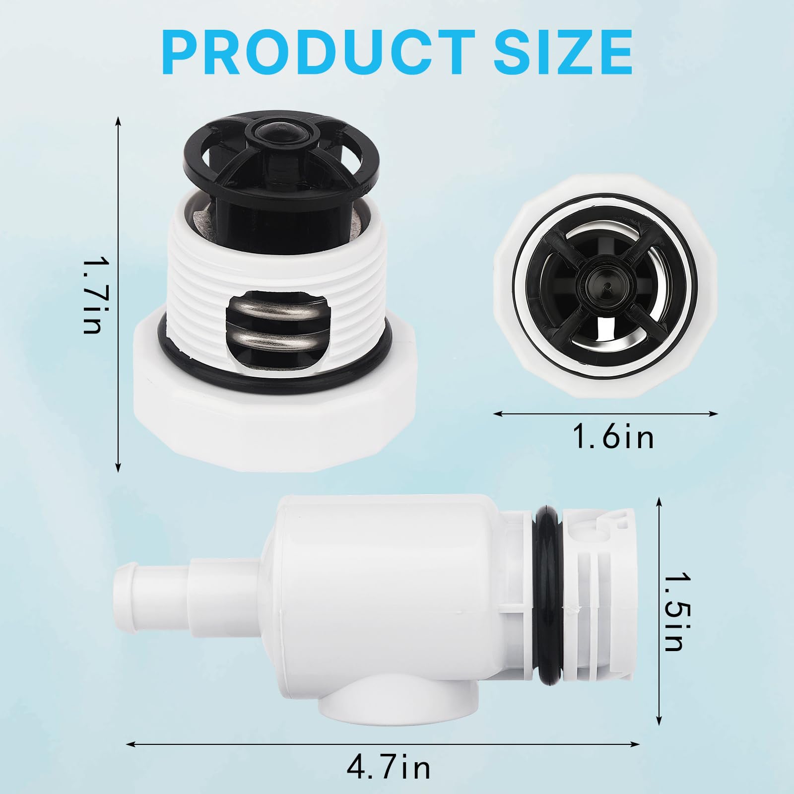 QDOCURO 9-100-9002 pressure relief valve for Polaris cleaners ensures safe pressure control.