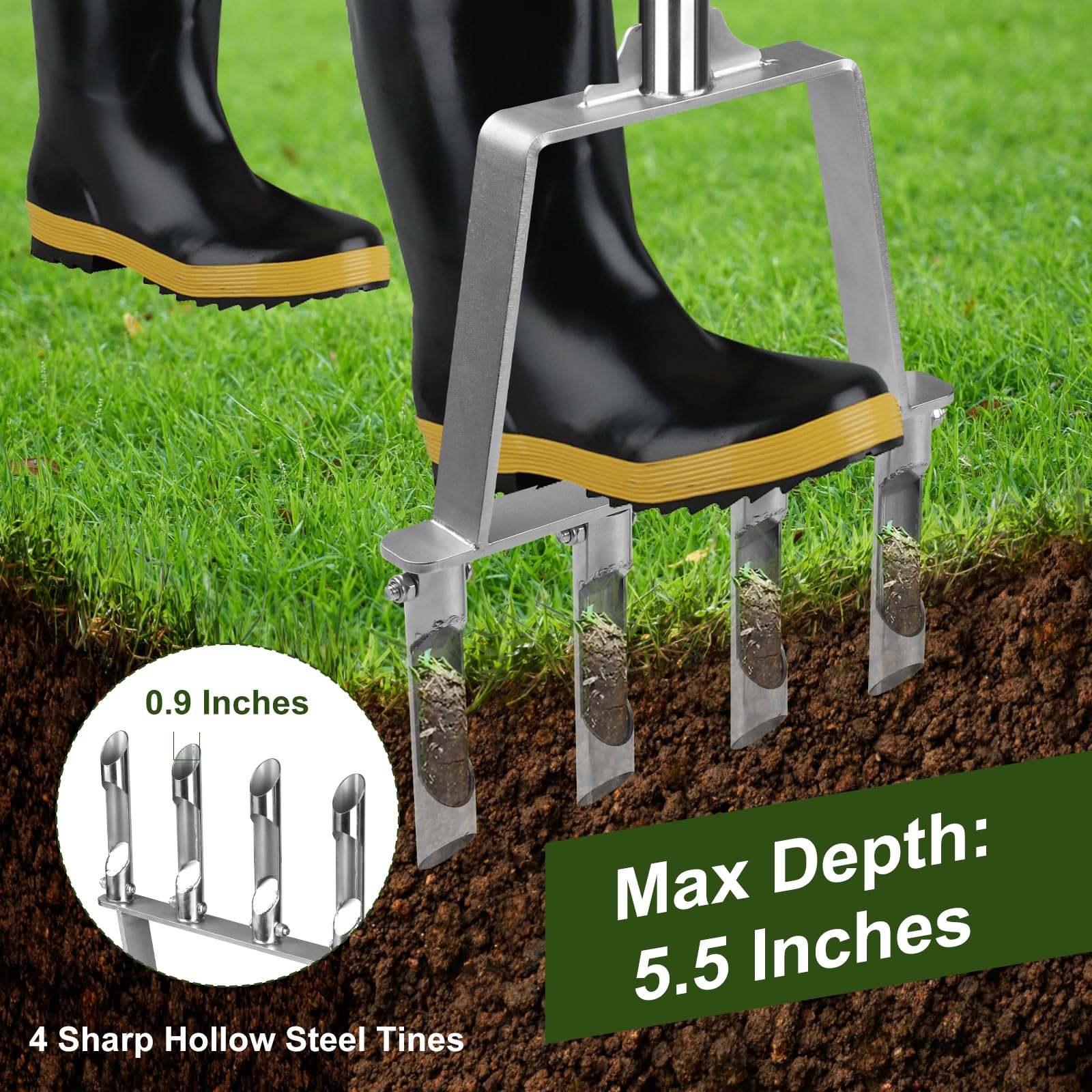 Qdreclod aerator frame in durable steel for long-lasting outdoor use