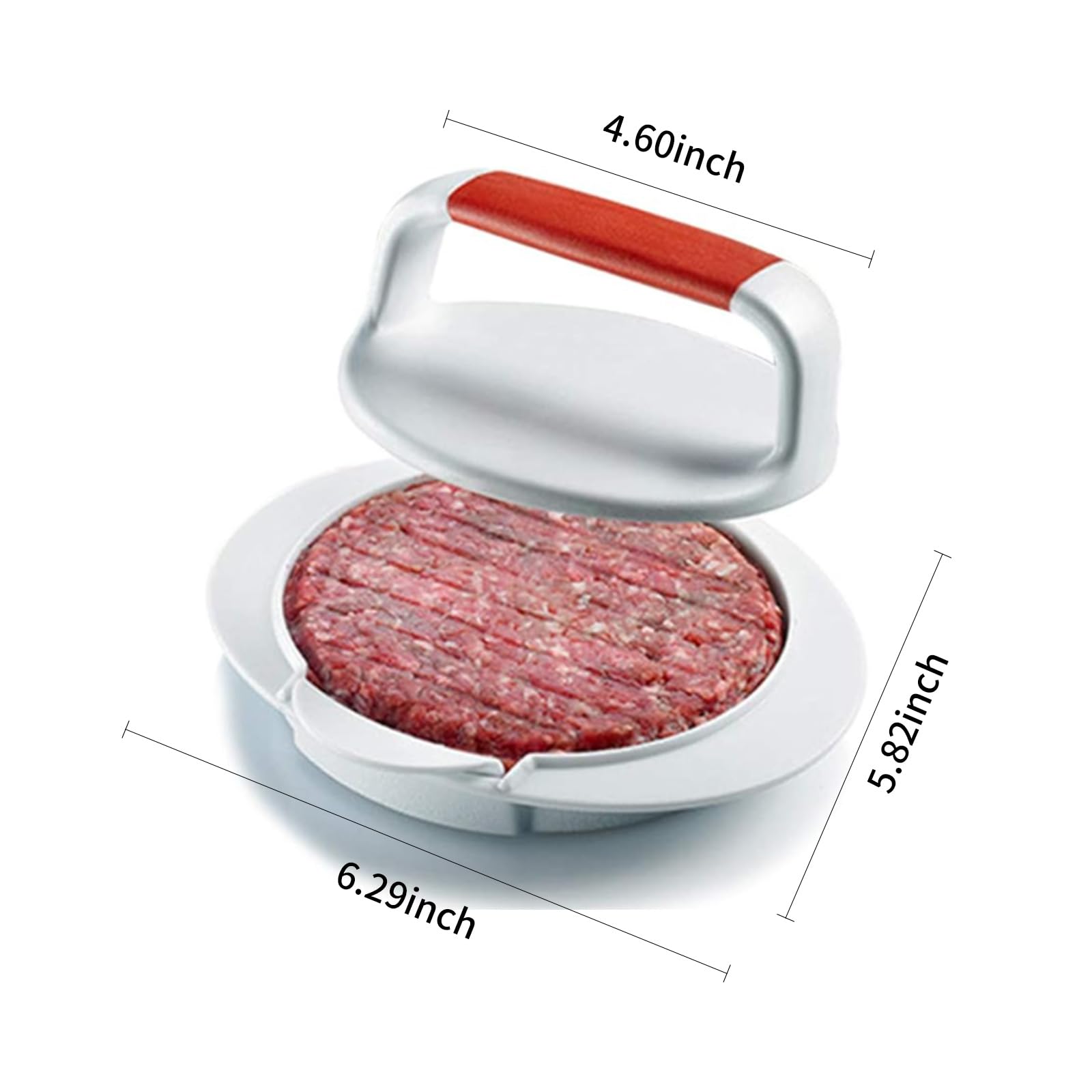 QELEG burger press palm grip enables steady patty prep.