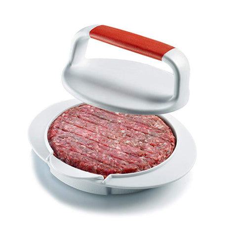 QELEG burger press top view demonstrates easy, uniform patty shaping.