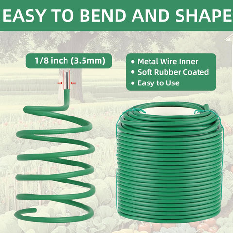 QenFree garden tie spool shows 164ft length for versatile supports.