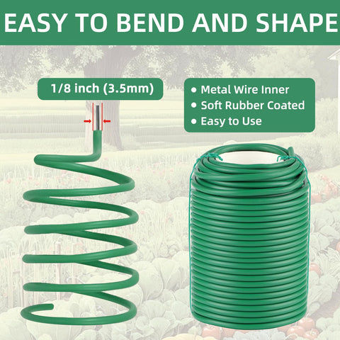 QenFree soft rubber-coated ties protect stems while guiding growth.