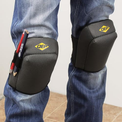 QEP knee pads’ anti-slip surface keeps stable footing on tile and wood floors.