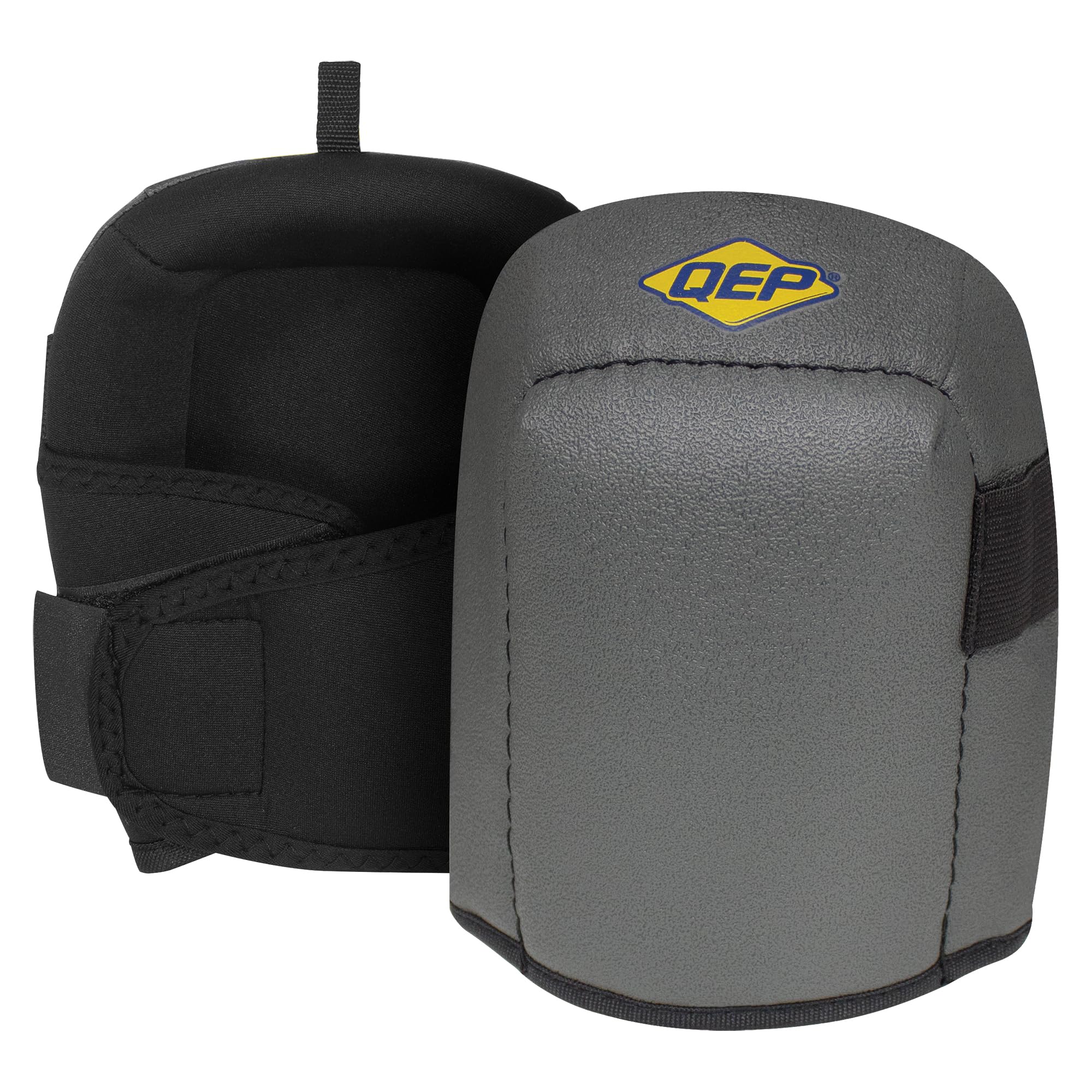 QEP Comfort Grip knee pads with foam padding protect knees during tiling projects.