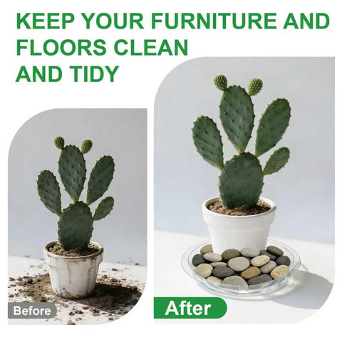 qeqanazo indoor-use under-pot saucer keeps floors clean