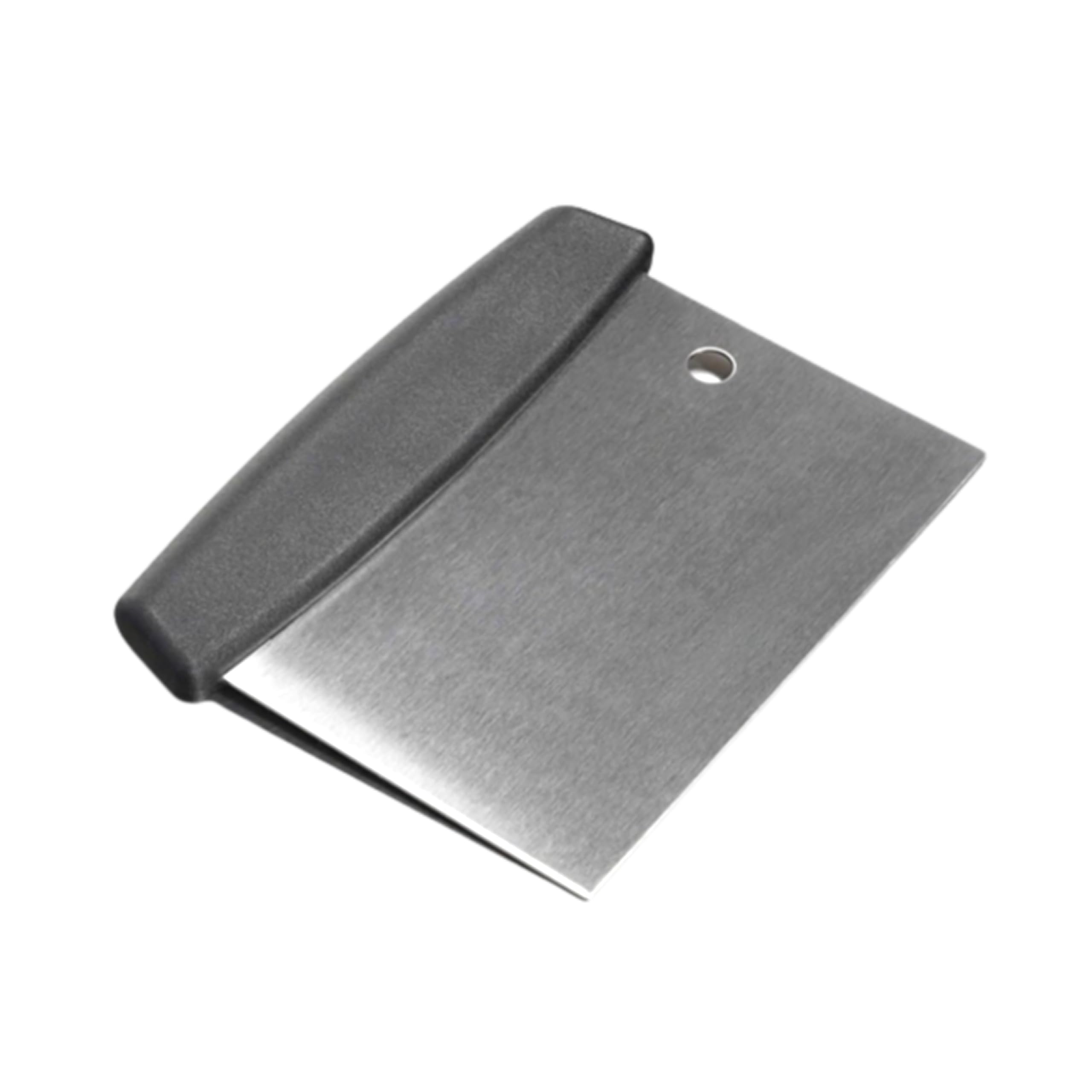 Qfire replacement griddle scraper shown for Blackstone compatibility, helping keep surfaces clean.