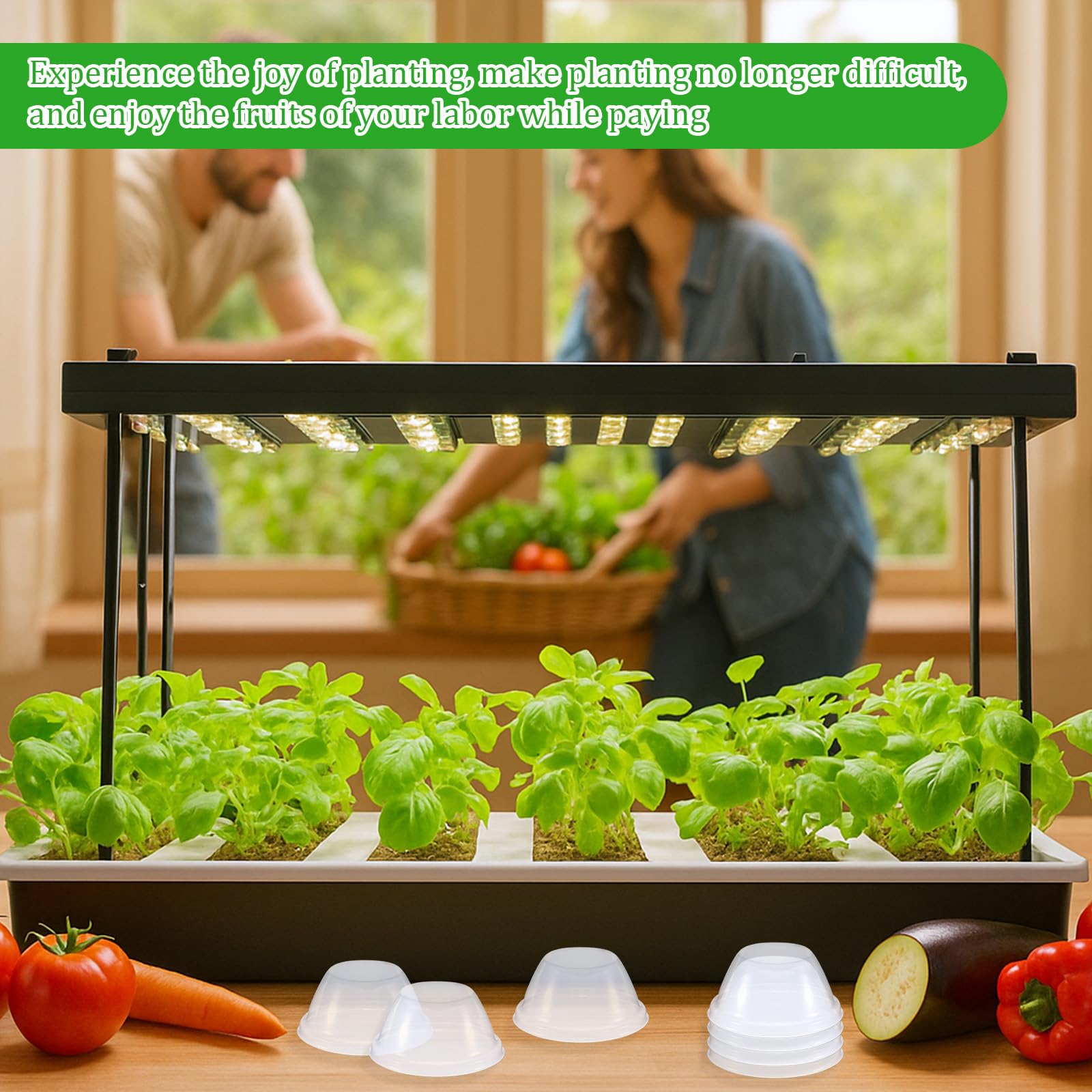 Qfwdfctrenz dome for strawberries and tomatoes helps create mini greenhouse conditions.