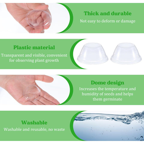 Qfwdfctrenz stackable humidity dome design demonstrates space saving storage for growers.