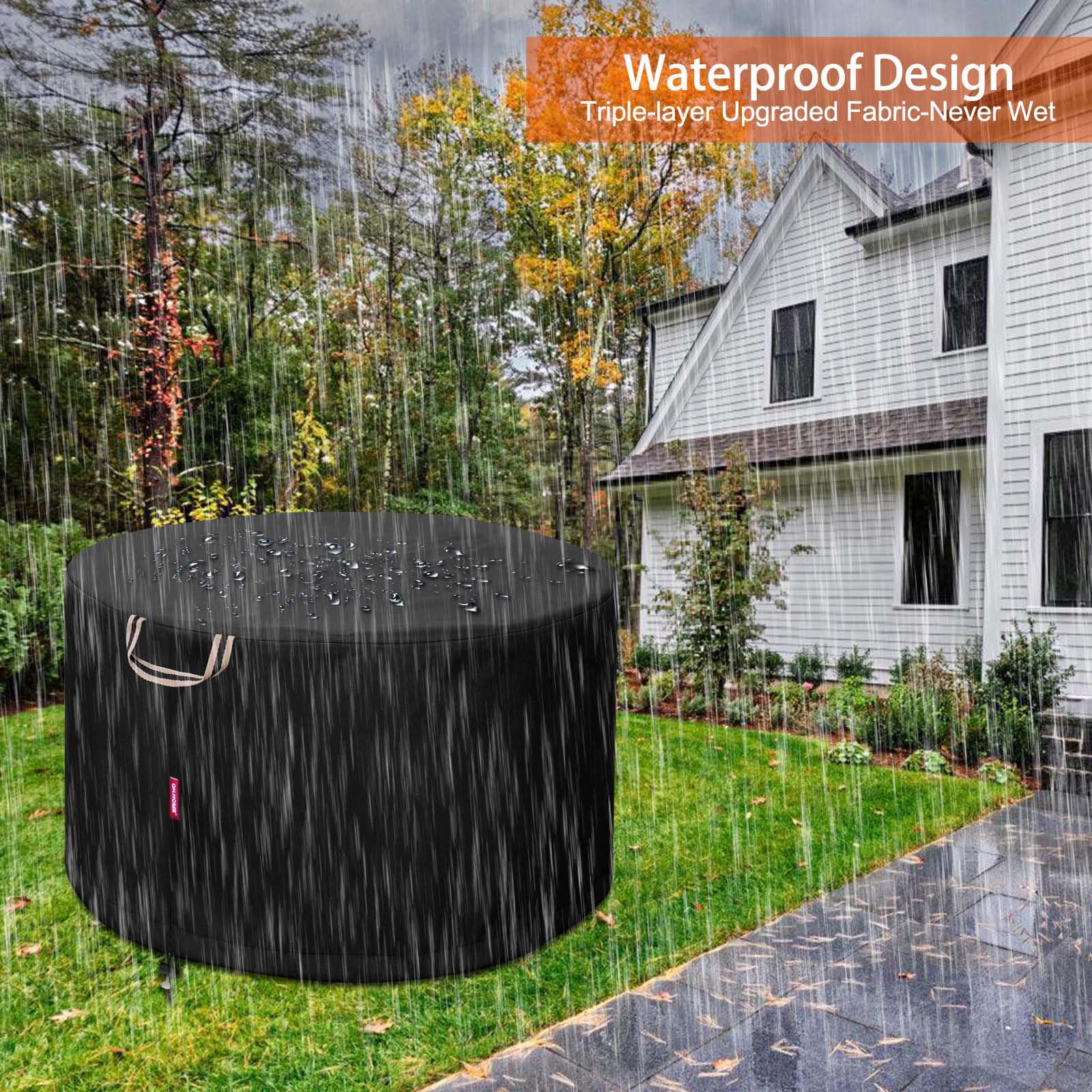 QH.HOME 28-inch round cover with replacement service included.