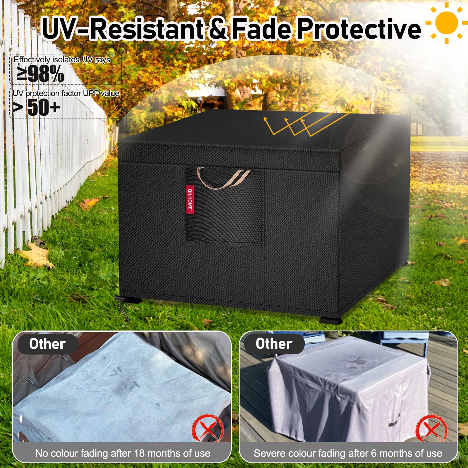QH.HOME vented design with handles simplifies installation and moisture control.