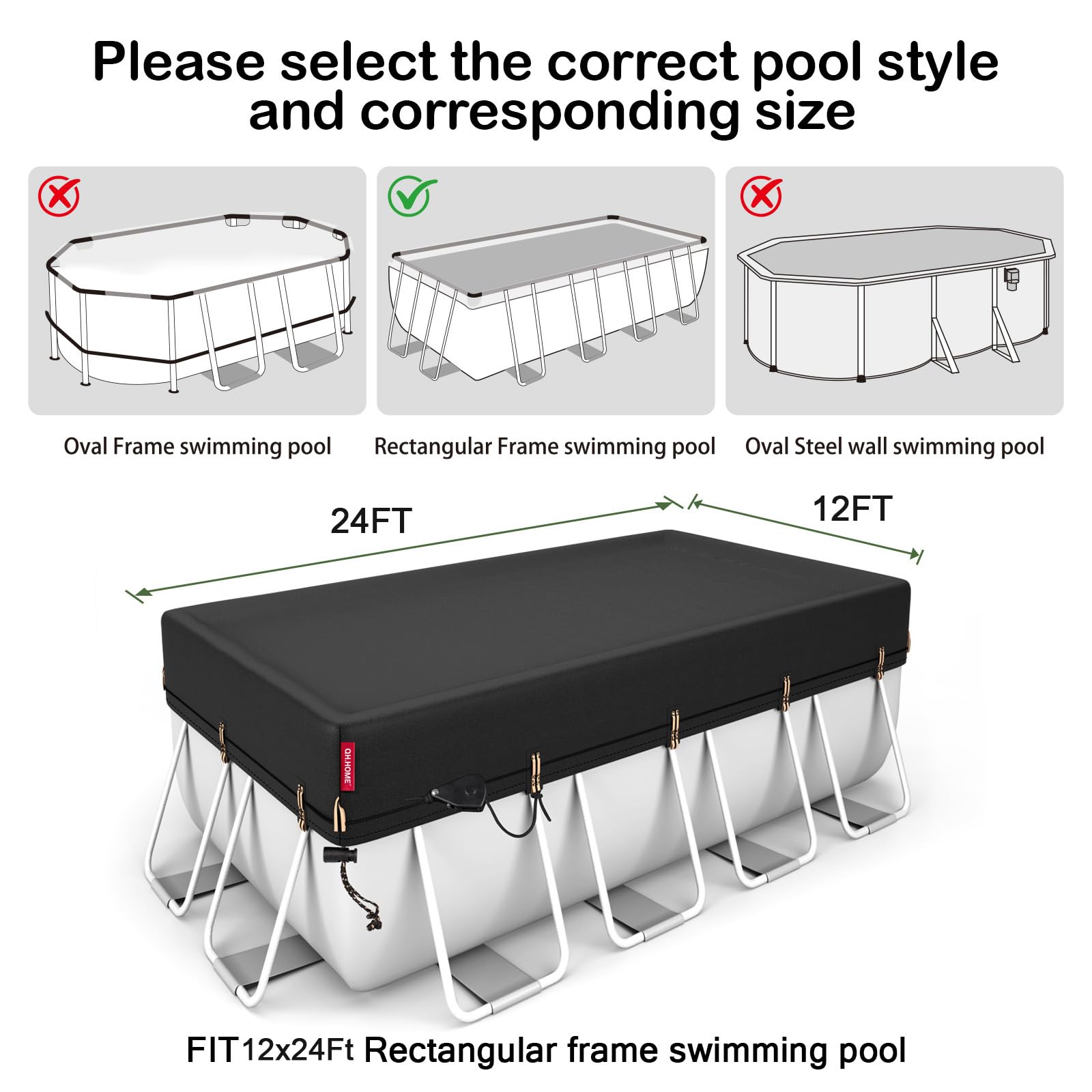 QH.HOME solar cover heats water for a warmer pool season.