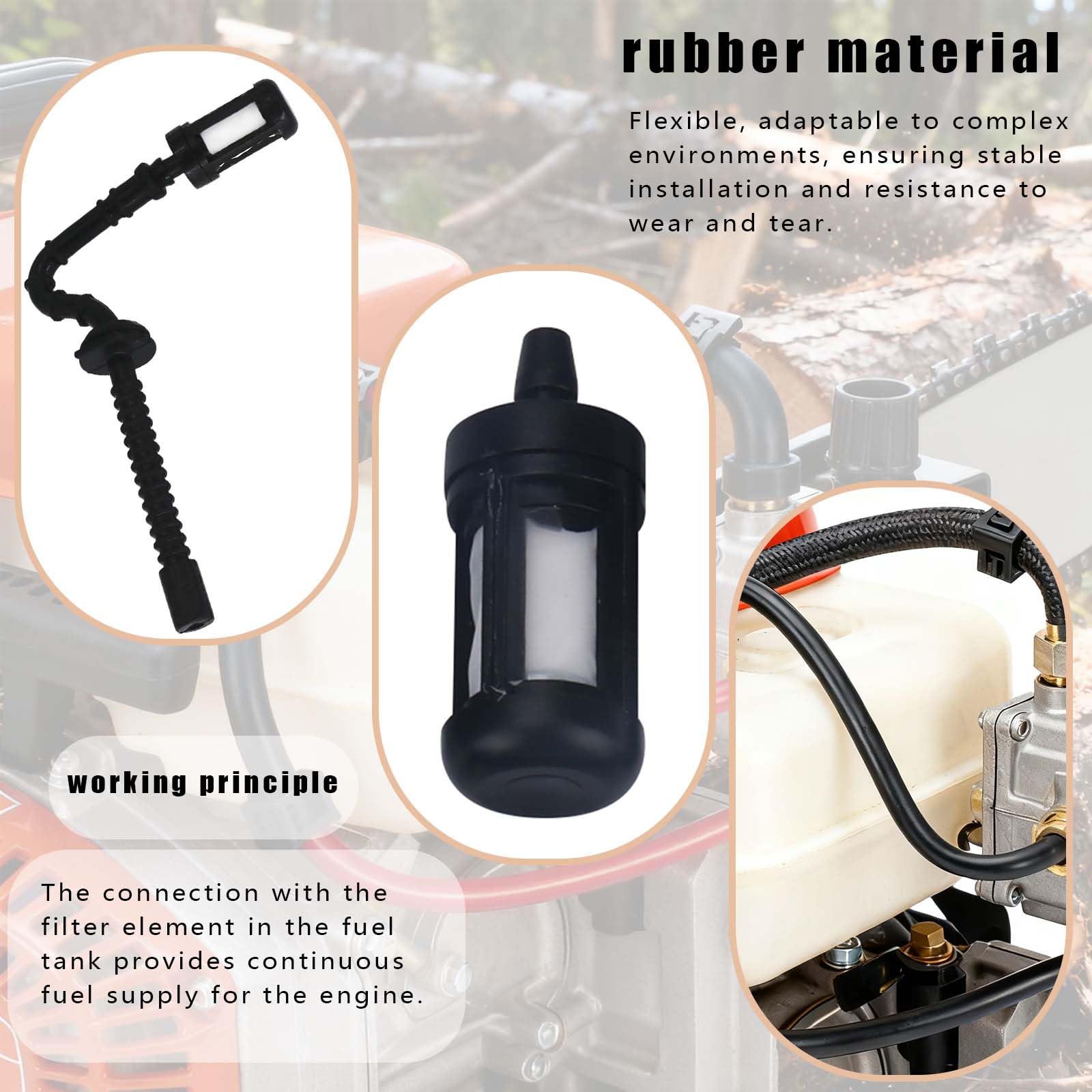 QHALEN packaging shows oil filter and hose tube contents for replacement
