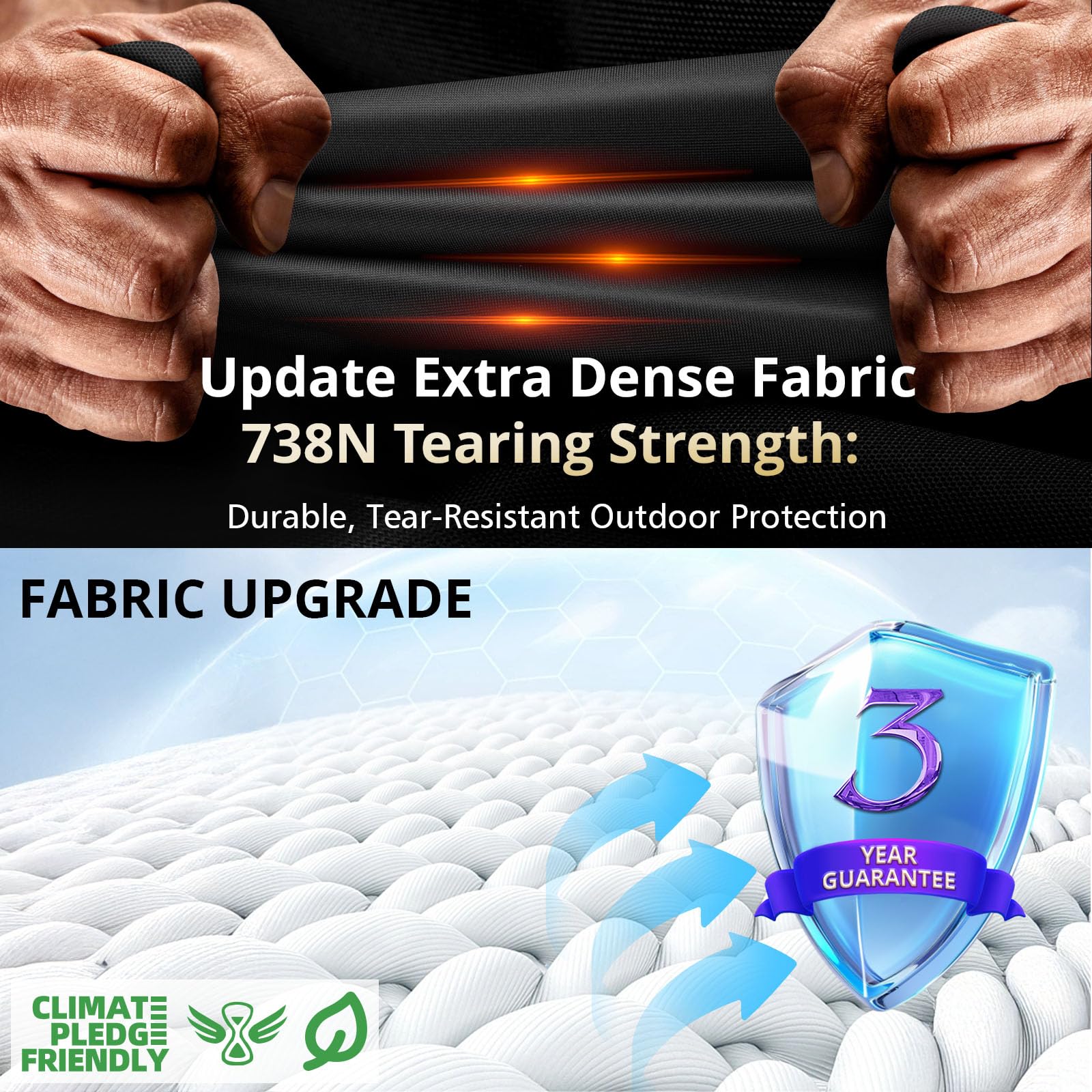 QH.HOME drawstring wind-proof close-up showing secure fit.